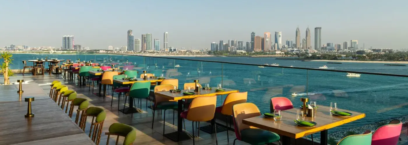 Dubai Marina skyline view of Aloft Palm Jumeirah Dubai